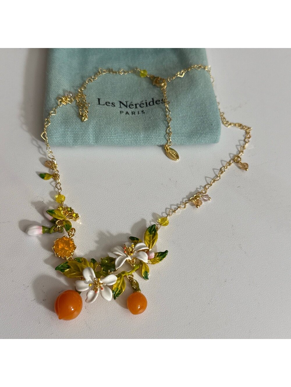 Les Nereides Orange Blossom 14k Gold Plated Necklace